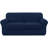 3 Piece Stretch Jacquard Couch Cover, Sofa Slipcover for 2 Cushion Couch, Machine Washable Furniture Protector(Loveseat, Navy)-1232154970