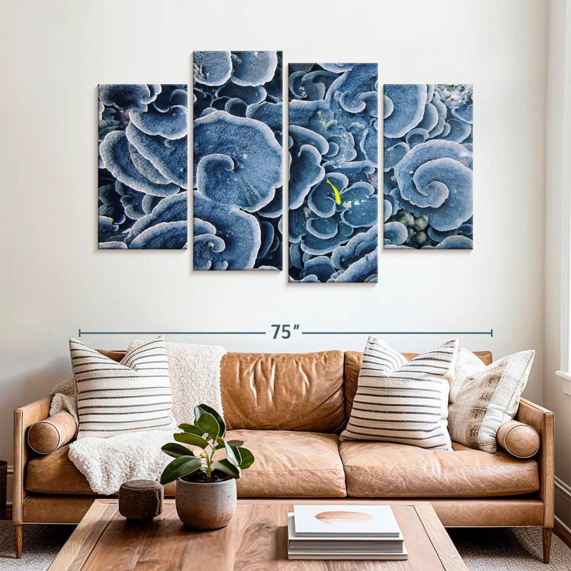Corail bleu Brampt Beau Vallon, H 42 po x l 68 po