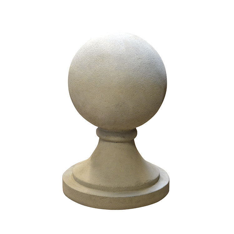 Large Sphere Round Base Finial Statue, Alpine Stone