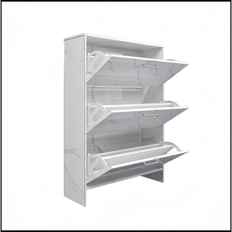 Armoire à chaussures 3 portes 18 po avec poignées rétro