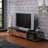 Coalpit Heath Rectangular 2-Drawer TV Stand in Walnut/Black