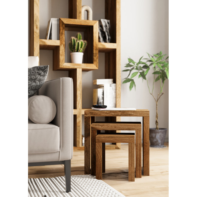 Beatrix Solid Wood Trestle Nesting Tables