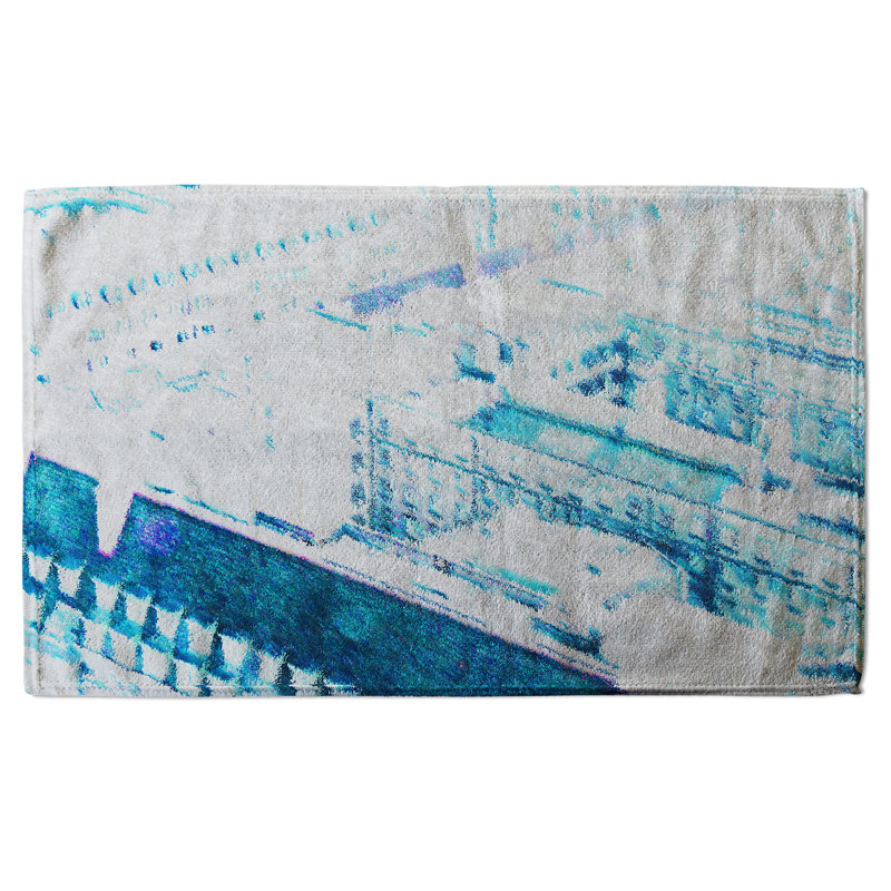 Neilius Polyester Shower Curtain Set, Blue
