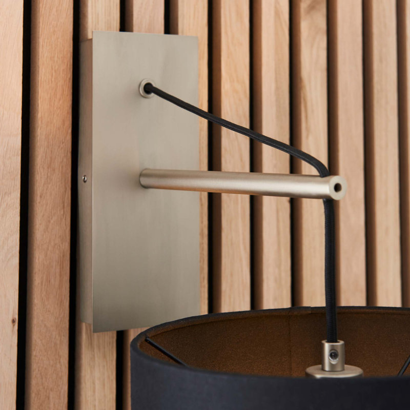 Meggan 1 -Light LED Dimmable Hardwired Armed Sconce, Matte Nickel