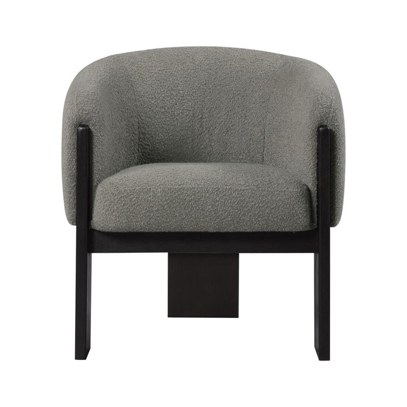 Fauteuil d'appoint rembourré beige et brun Boucle
