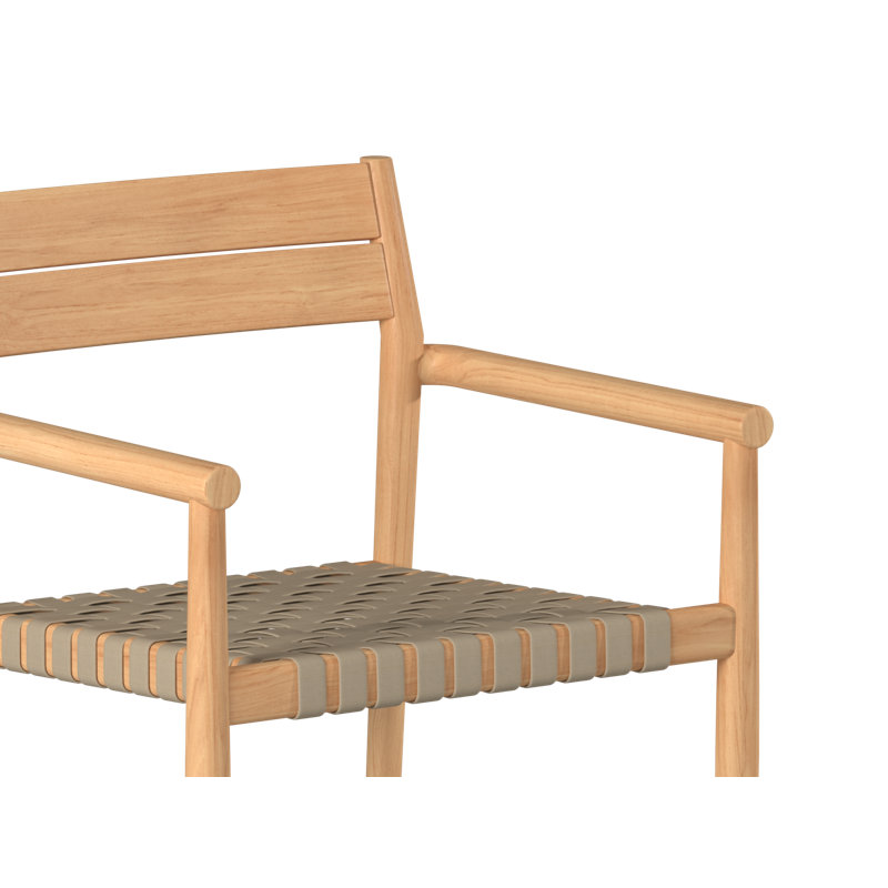 Ensemble de 4 fauteuils empilables en teck Siena