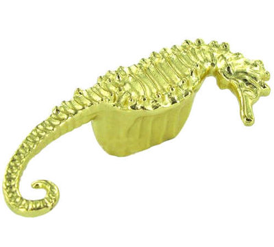 (Paquet de 5) Laiton poli avec hippocampe