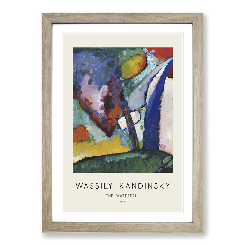 The Waterfall by Wassily Kandinsky - Picture Frame Painting, Oak Framed, 65cm H x 48cm W x 2cm D