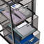 Chariot polyvalent avec tiroirs, organisateur de bureau roulant et armoire de rangement Mind Mesh, noir