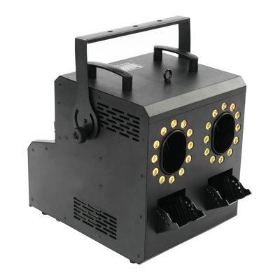 1500W LED Bubble Fog Machine with RGBW Lights, Dual Tank Stage Effect Machine