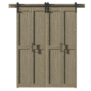 Porte pliante en bois de pin massif assemblé avec trousse de quincaillerie