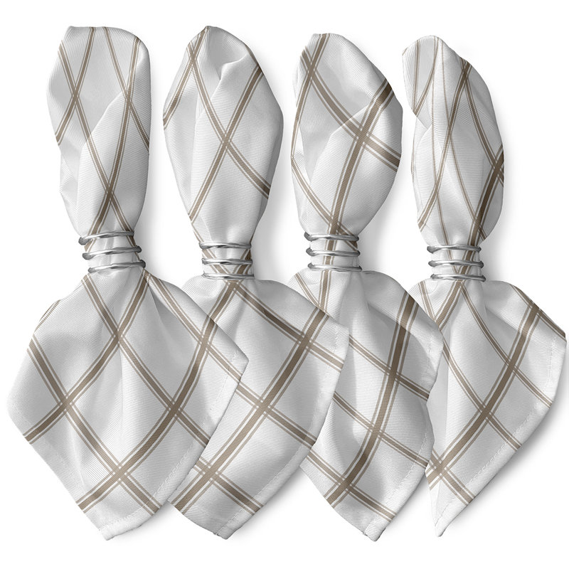 Ensemble de serviettes 4 pièces Arlene, L 18 po x L 18 po, Pes