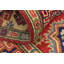 Tapis en laine rouge 4 pi x 5 pi 10 po one-of-kind à la main noué la new age Alayna