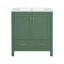 Meuble-lavabo de 30 pouces avec lavabo simple, fermeture en douceur et rangement multifonctionnel pour les salles de bain modernes