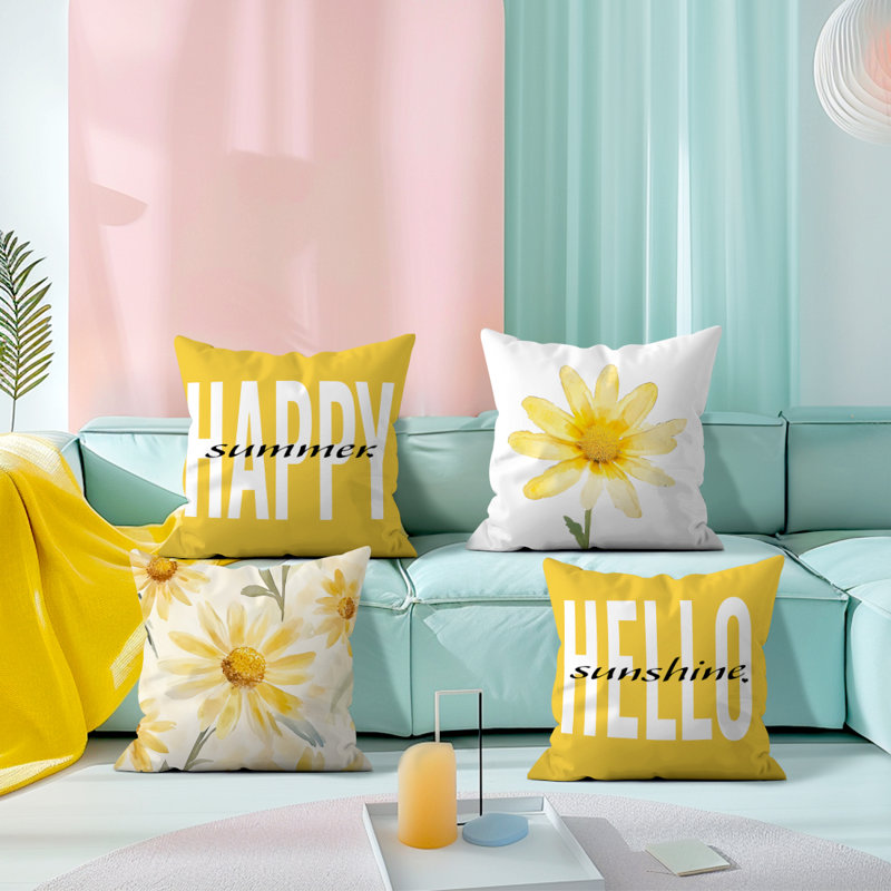 4 housses de coussin décoratives 4 pièces