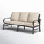 Canapé de patio extérieur en métal avec coussins de 75 po de largeur Argirios-98141743