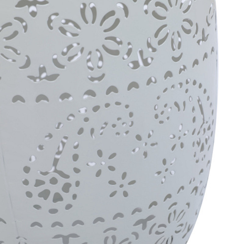 Table d'appoint avec pile solaire intégrée, Blanc