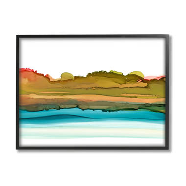 Landscape Art, Autumn River, Abstract Painting, Oil Painting, Modern A – Art  Painting Canvas