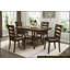 Ensemble de salle à manger 5 pièces transitionnel avec rallonge et 4 chaises d'appoint, meubles en bois brun durable pour les maisons modernes et traditionnelles-1223485013