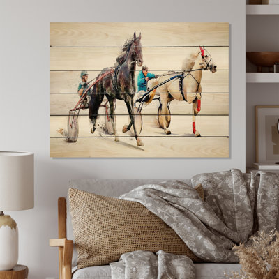 Horse Race Competition Derby Trotter - Country Wood Wall Decor