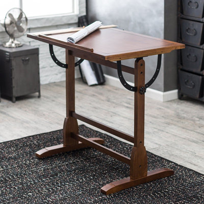 Gumesindo Solid Wood Top Drafting Table