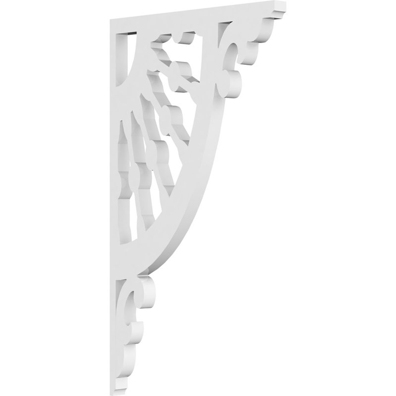 Support en PVC de qualité architecturale pour roue de chariot de l 5/8 po x P 8 po x H 14 po, H 14 po x l 0,63 po x P 8 po