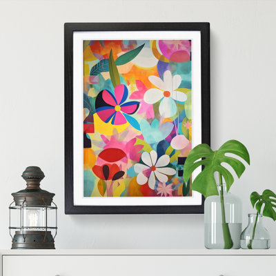 Retro Flowers Vol.5 1 Piece Single Picture Frame Wall Art