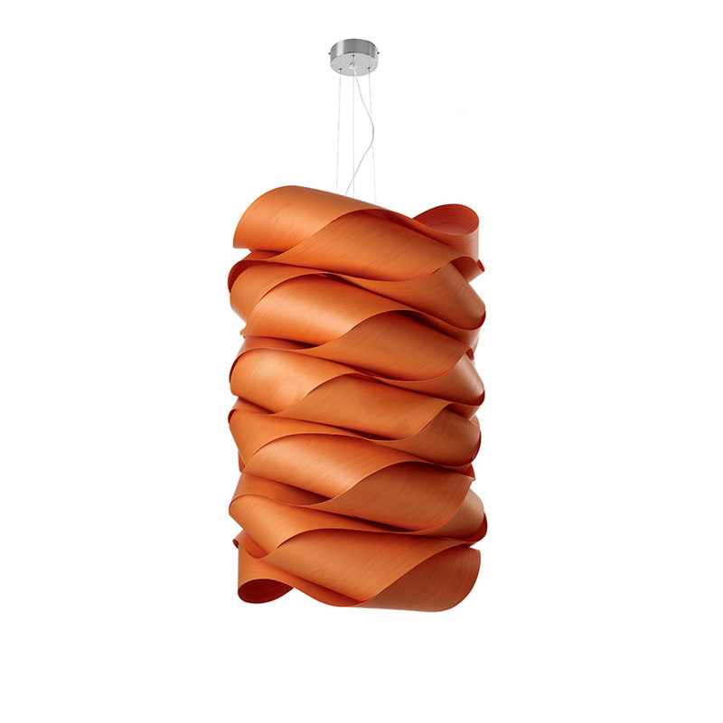 Link 6 - Light Pendant, E26 Base, Natural Beech, 39.4" H x 27.1" W x 27.1" D