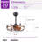 Trevina 20 in. Indoor Black Downrod Mounted Ceiling Fan with E12 Standard Light Bulb fixture, Bulb Not Included-129550059-129550060