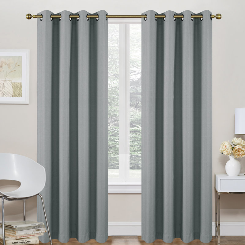 Anielka Blackout Curtain Pair, Gray