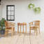 Chair Brown Solid Teak Wood Garden Outdoor Seating Furniture