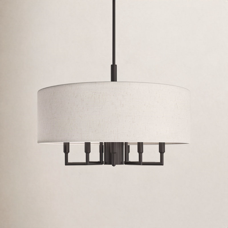 Bazilijus 6-Light Chandelier, Bronze anglais