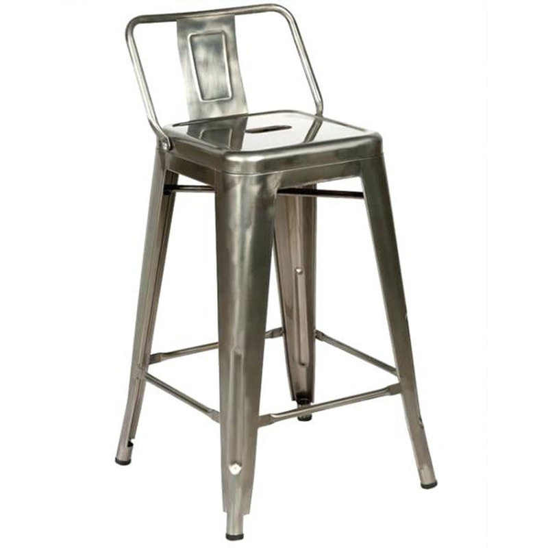 Tabouret de comptoir 26 po Cazzie, Métal industriel