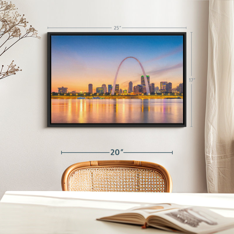 Impression sur toile Saint Louis Gateway Arch, H 17 po x l 25 po