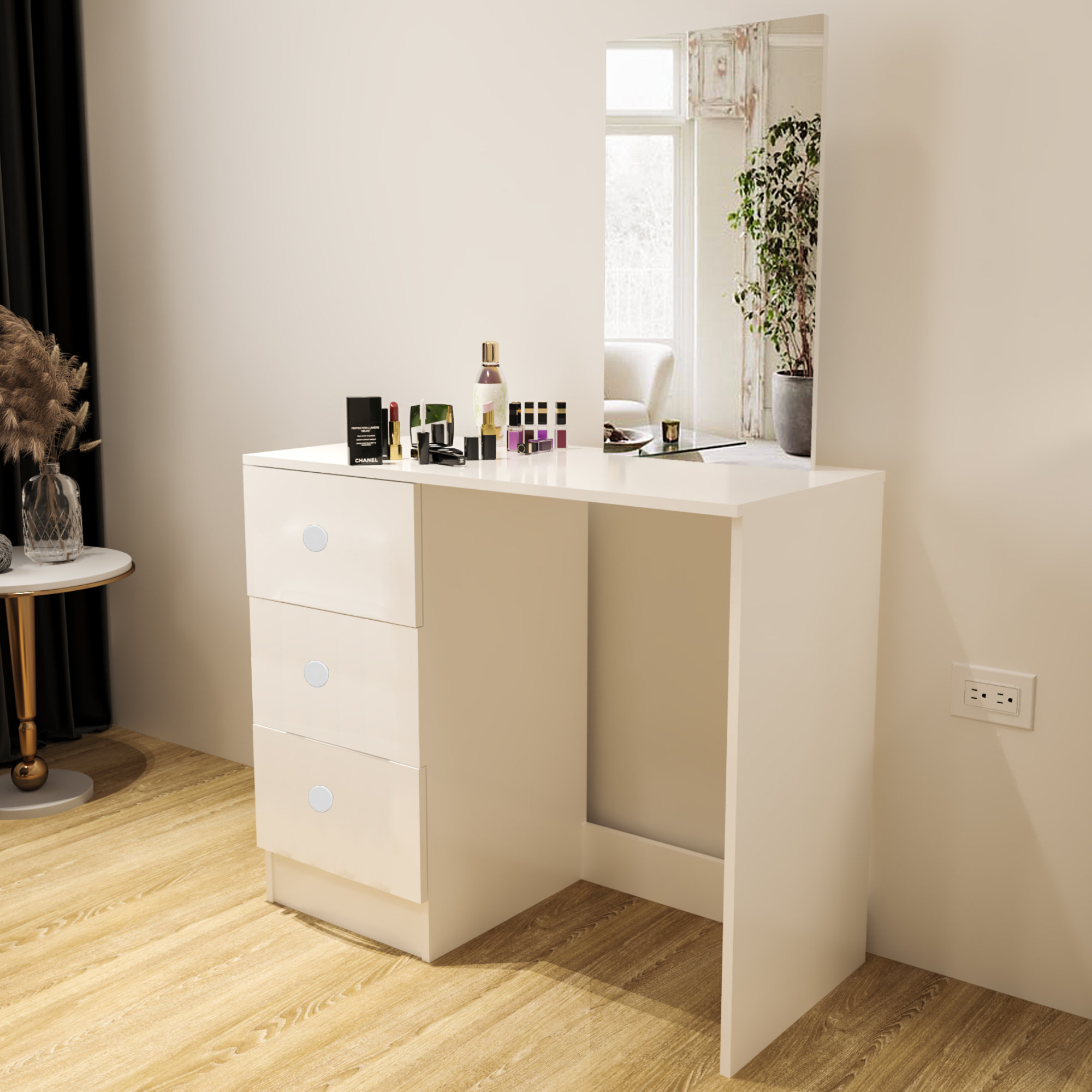 Saito vanity store set with mirror