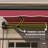 Red 10' X 8' Retractable Awning, Patio Sunshade With Manual Crank. & Water- Fabric, Aluminum Frame For Deck, Yard, Balcony. Cyan