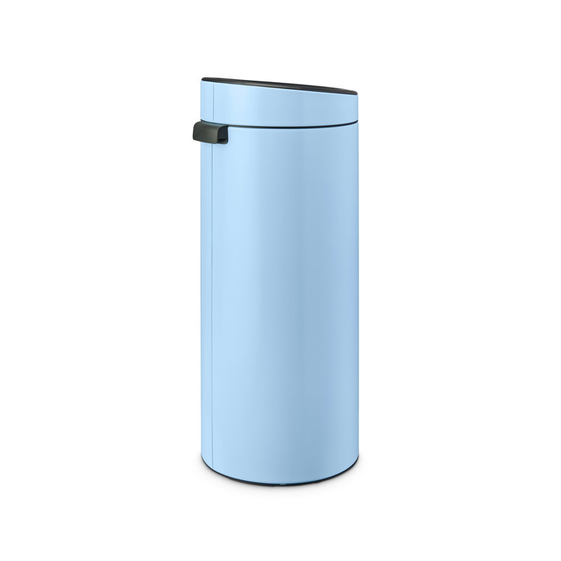 Dreamy Blue Stainless Steel Round Touch Bar Trash Can