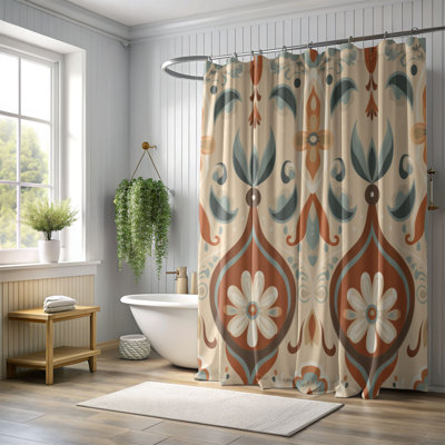 Earthy Patterns - Rideau de douche Premium