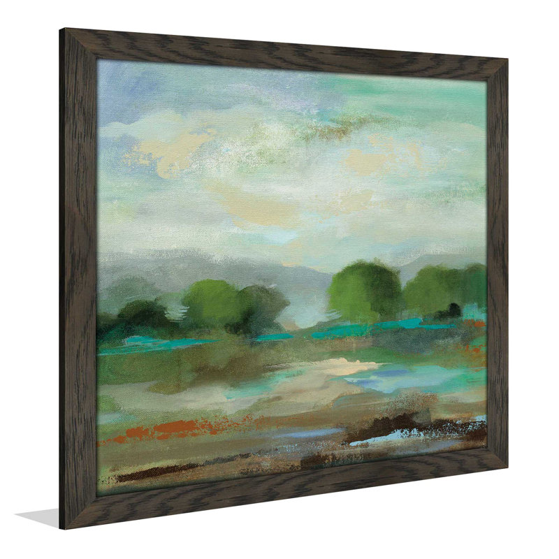 " Unexpected Clouds I ", 21.5" H x 21.5" W x 0.75" D, Chocolate Distressed Framed