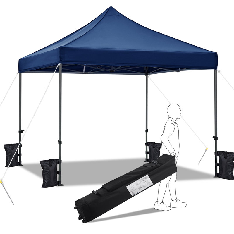 Stannards 10 x 10 FT Pop-Up Canopy Steel Party Tent, Navy Blue