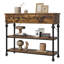 Console Table with 2 Drawers and 3 Tier Shelves, Hallway Table Home Furniture for Living Room, Foyer, Bedroom