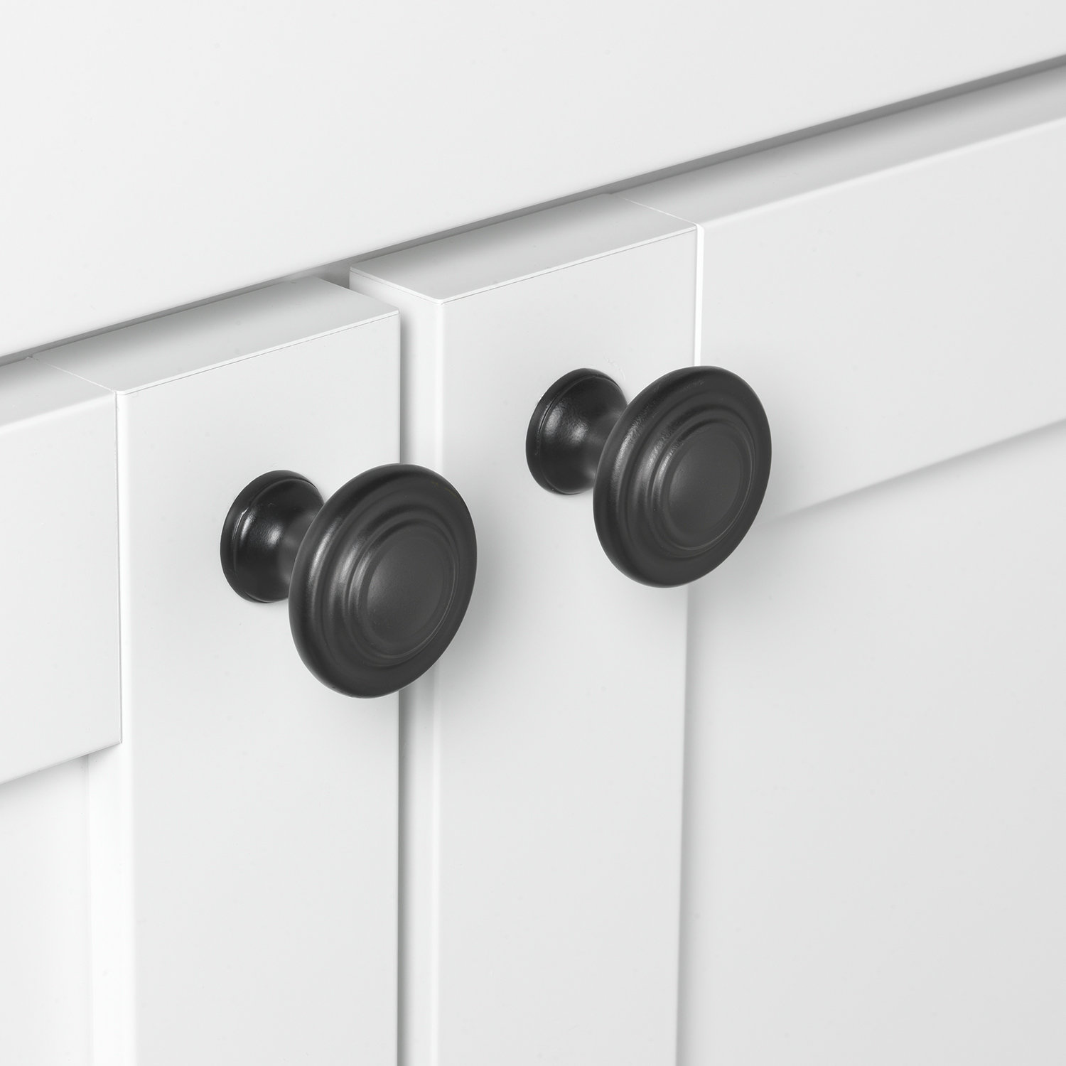 Classic Mushroom Cabinet Knob, Matte Black