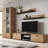 Sabala 105" Modern Entertainment Center with 16-Color LED Lighting, High Gloss Finish, Media Storage-1126089464
