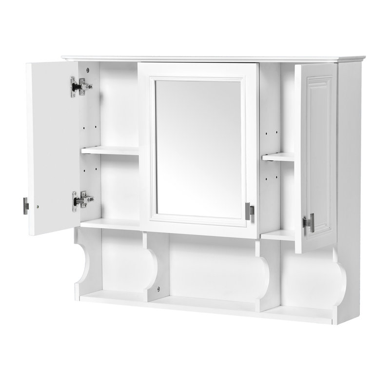 Pharmacie murale de salle de bain 35 po x 28 po, Blanc