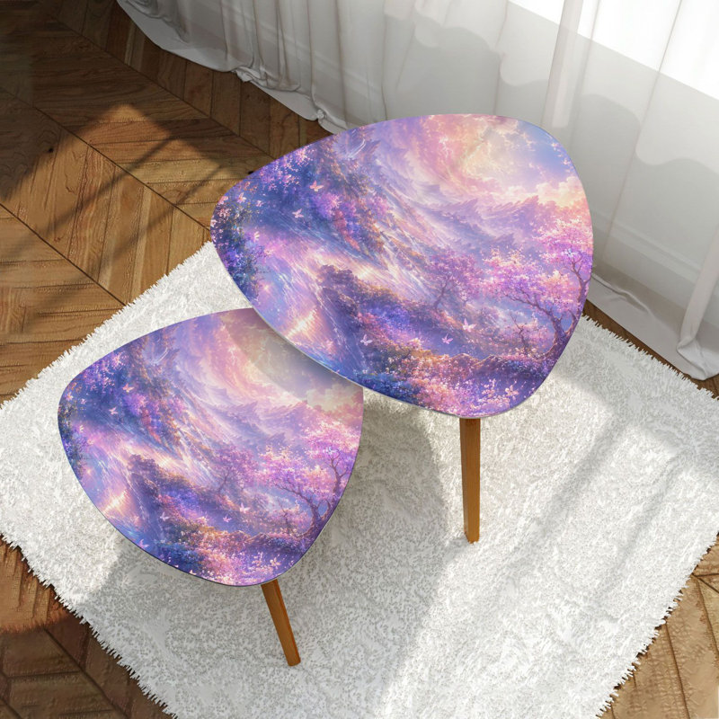 Ensemble de 2 tables gigognes Triangle Nesting