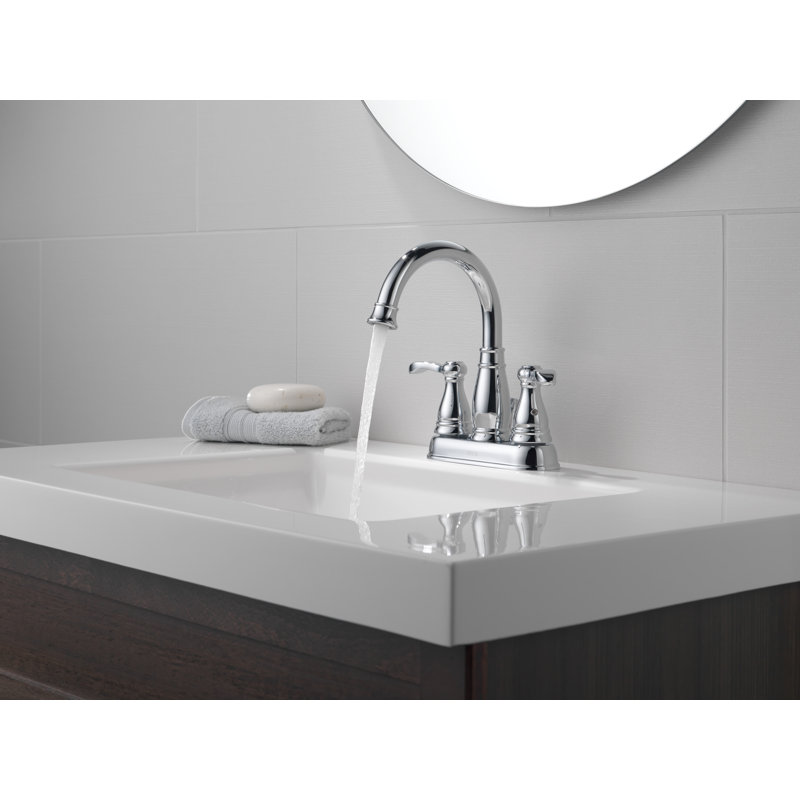 Robinet de salle de bain central avec drain Porter, Chrome
