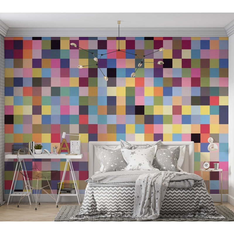 Plaid Wall Mural, 121" L x 157" W