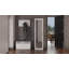 Modern Entryway Hall Tree with Wardrobe, Drawers & Coat Rack – Freestanding Hallway Storage Cabinet for Entryway, Mudroom, Bedroom & Foyer-538373209