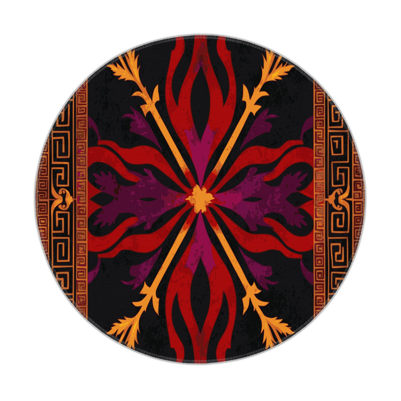 Enchanted Wreath Indoor And Outdoor Area Rug, Round 5'