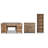 Nguyen 3 Piece Computer Desk Executive Desk Office Set with Bookcase